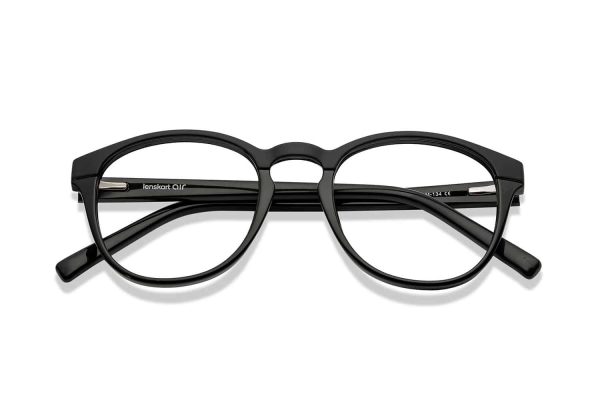 Black Full Rim Round Eyeglasses – Image 2