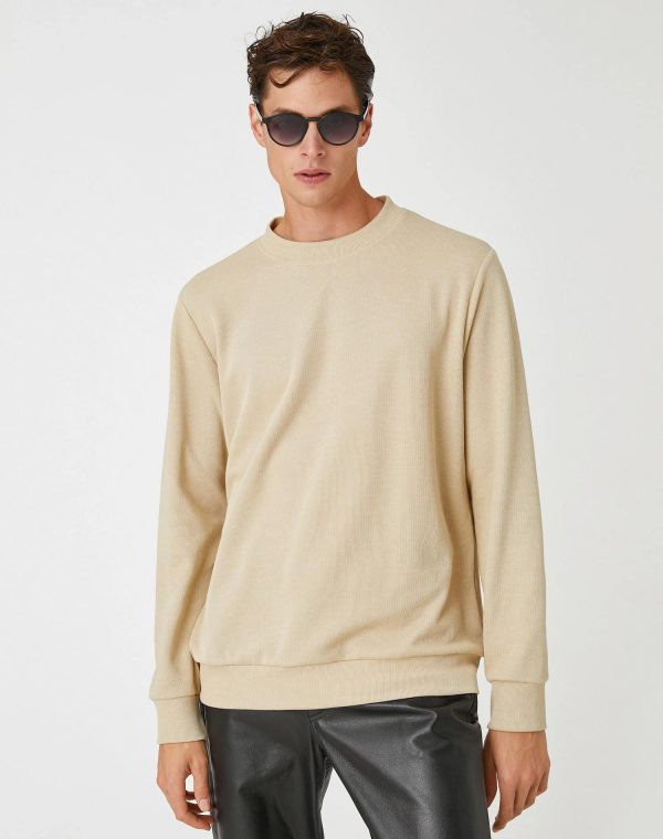 Koton Sweatshirt - Beige - Regular Fit – Image 3