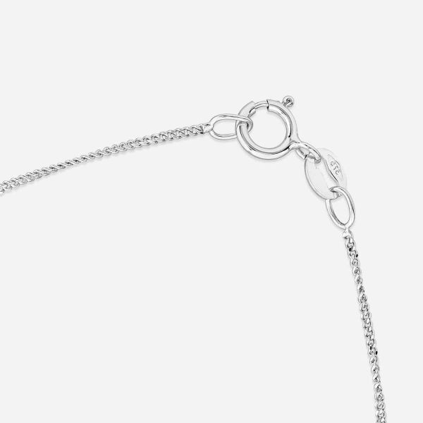 9ct White Gold 0.04ct Top Diamond & Freshwater Pearl Pendant – Image 4